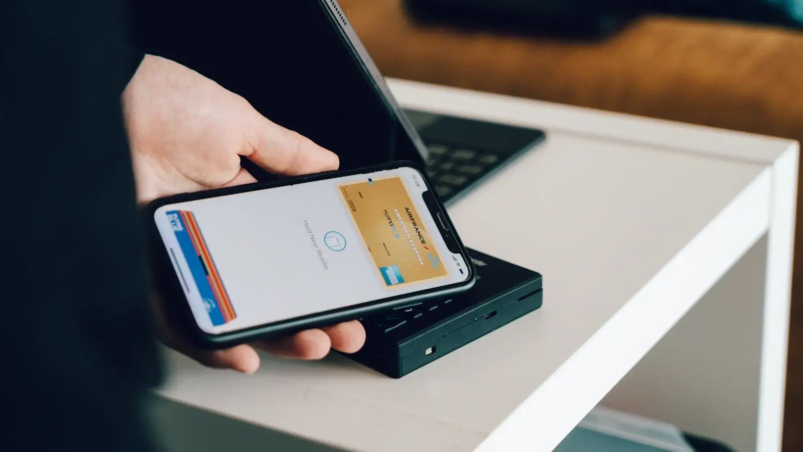 Foreign Visa and Mastercard credit cards arranged on a surface